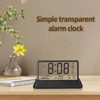 Neuer LCD Digitaler Transparenter Wecker Multifunktionaler Intelligenter Schreibtischwecker Kreativer Leiser Tischwecker