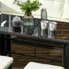 5 Seater Rattan Garden Furniture Set, 6 Piece Garden Sofa Set, Armchairs, 3-Seater Sofa, Footstools, Glass Dining Table, Cushions