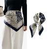 Paisley Print Soft Satin Kerchief Soft Satin Hair Scarf Retro Neckerchief Shawl  Bag Decoration