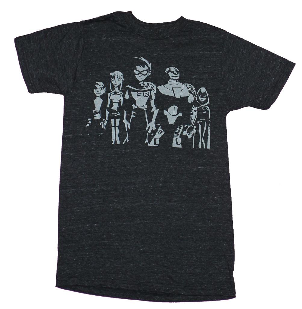 Teen Titans Adult New T-Shirt - Animated Style Group Single Color Print