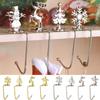 Stockings Clip Christmas Fireplace Hooks Elk Snowflakes Snowman Shaped Christmas Sock Hook  Bedroom