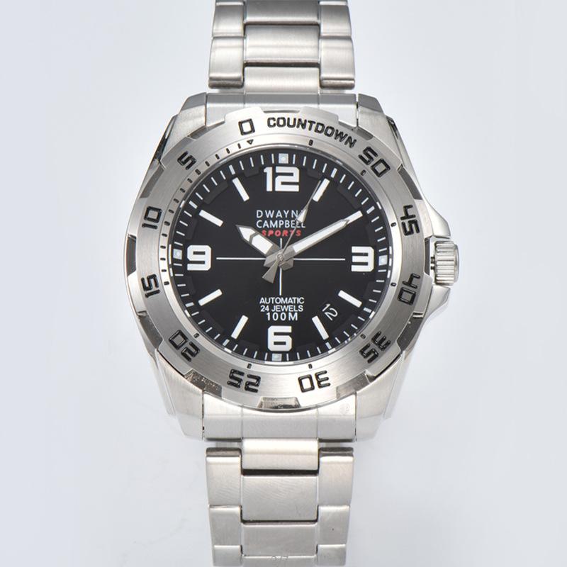 Men's steel belt watch fashion business luminous waterproof watch mechanical watch