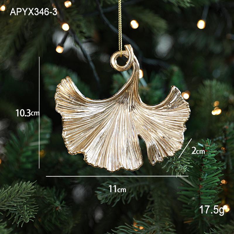 Cross-border Electroplated Christmas Tree Ornaments: Golden Snowflake & Reindeer Pendants