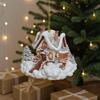 Snow House Christmas Tree Hanging Ornament Holiday Party Decorations For Xmas Tree Pendant 2D Acrylic Flat Christmas Pendant