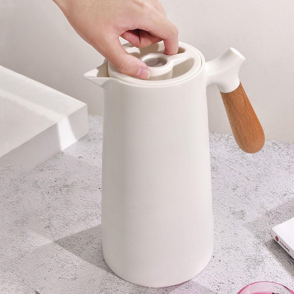 Glass Liner Thermos Jug Large Capacity Insulated Kettle Hot Water Bottle Tea Brewing