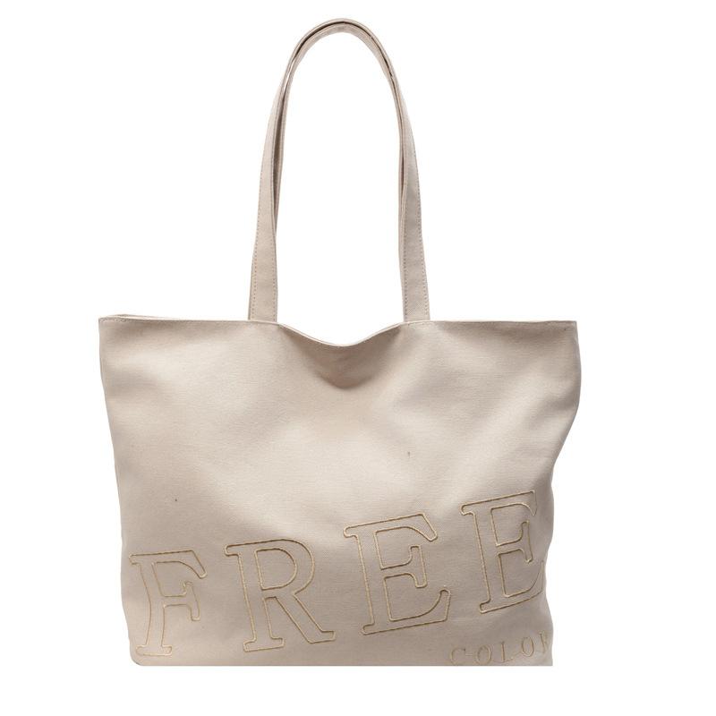Women's bag new fashion shoulder shopping bag portable canvas bag tote bag