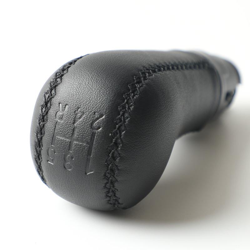 New Black Leather Gear Shift Knob For Volvo S60 S80 V70 XC70 Sewing Leather 6/5 Manual Shifter Lever Pen Car Styling Accessories