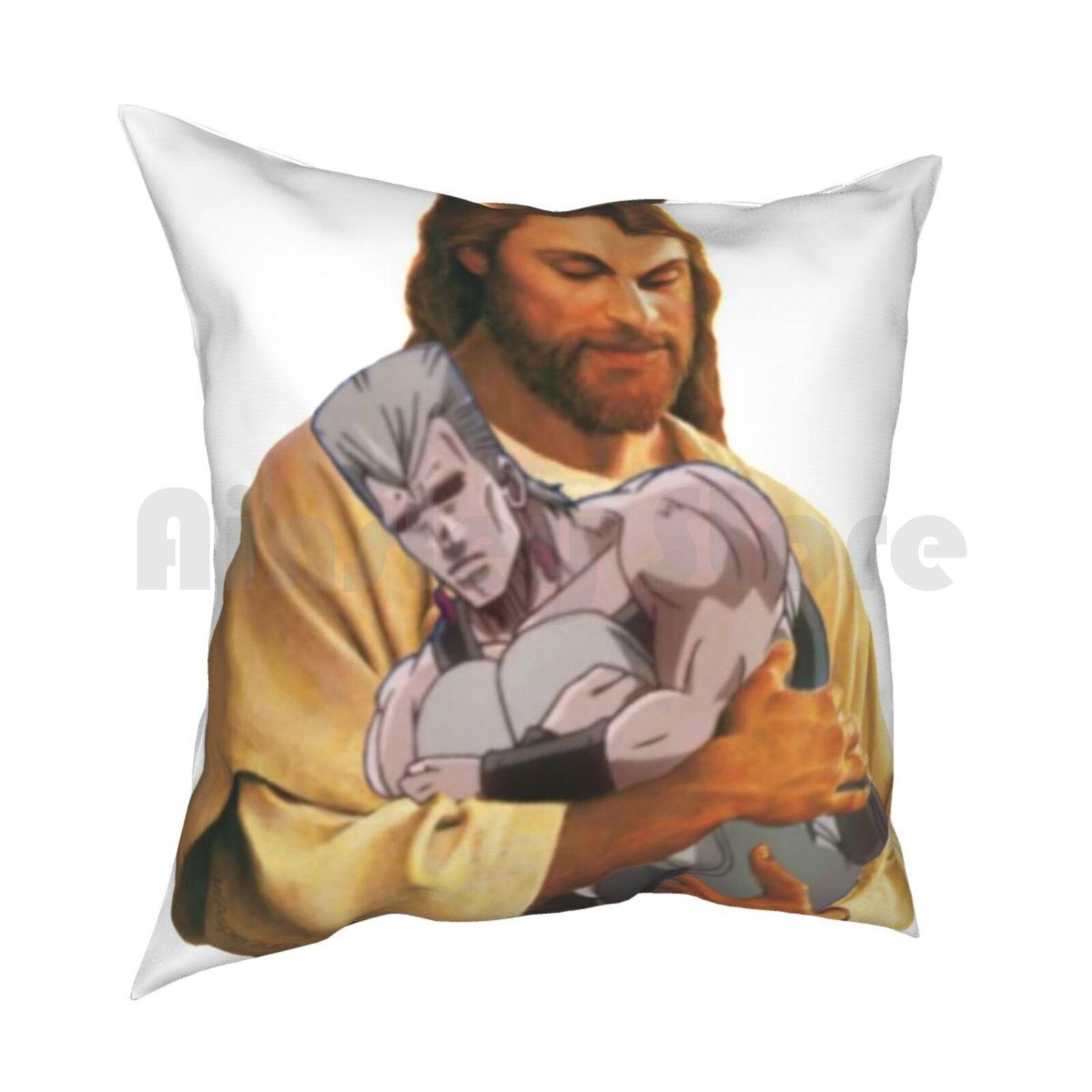 Polnareff And His Stand Pillow Case Printed Home Soft Throw Pillow Jesus 30x30cm 12x12in