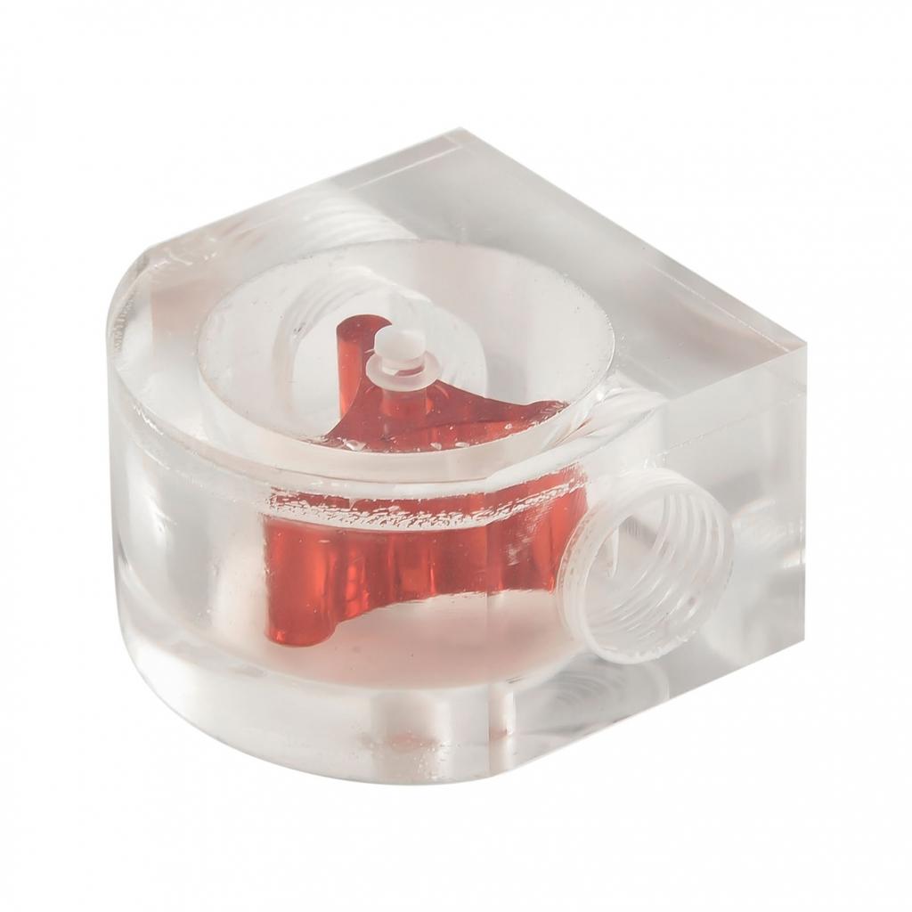 1pc 2 Way Water Cooling Indicator Acrylic Transparent Flowing meter G1/4 Thread