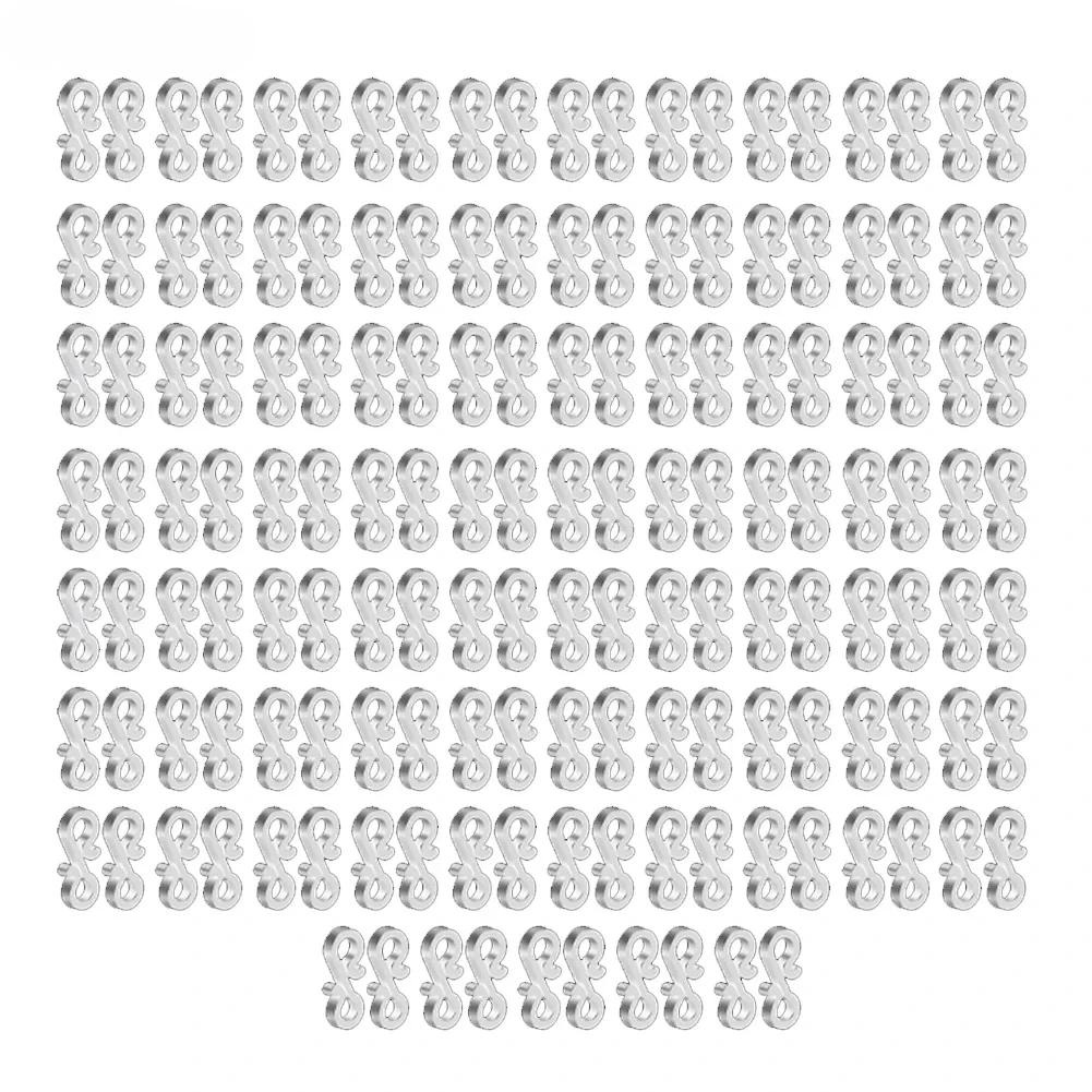 

100/200PCS Christmas Light Clip, Outdoor Gutter Hook Mini Gutter Light Hook, Weather Resistant Plastic S Clip Outdoor Decoration 100pcs белый