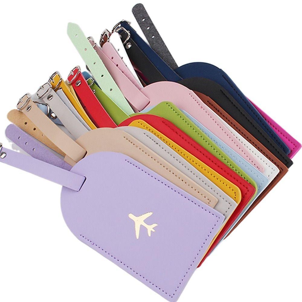 Airplane Suitcase Tag PU Luggage Tag Boarding Pass Information Card Portable Baggage Name Tags  Men