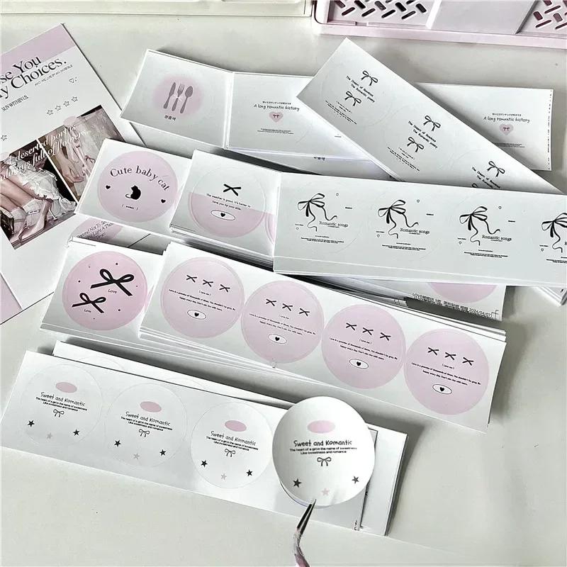 36ks Baletní stuha Mašle Kulaté těsnění Nálepka Dívka 3palcová fotografická karta Balení papírový sáček Dárková papírová krabička DIY Decor Label