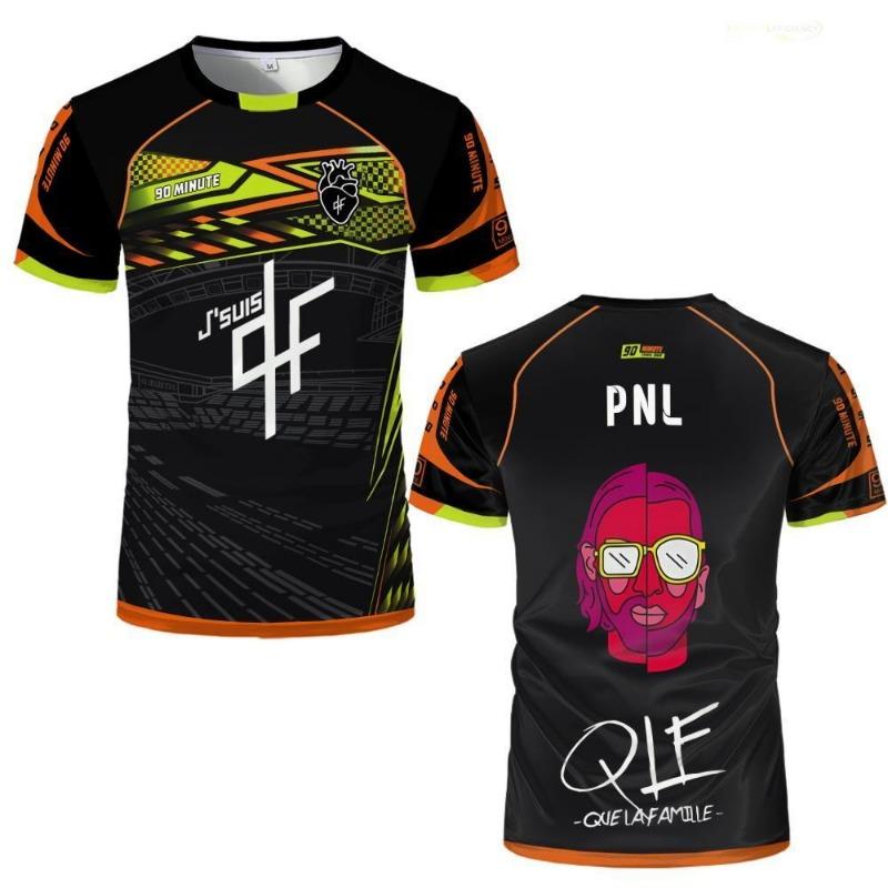 Maglia Stampata PNL J'suis QLF da 90 Minuti per Uomo e Donna Maglietta da Allenamento Calcio Manica Corta per Giovani Abbigliamento per Adulti e Bambini