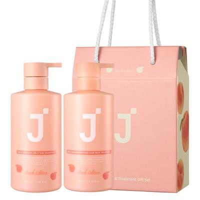 J.Sup Silk Keratin Protein Shampoo Peach Edition + Set regalo trattamento, 1 set