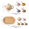 Little Bear Silicone Afternoon Tea Set Early Educational Tea Set Play Toy  Toddlers Girls Boys