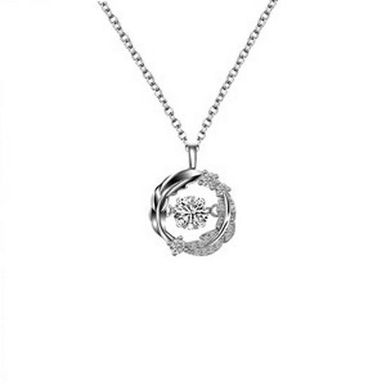 

Кольцо Mobius S925 стерлингового серебра бьющееся сердце ожерелье - 2024 модная легкая роскошная цепочка свитера для женщин YD-4168B серебряный