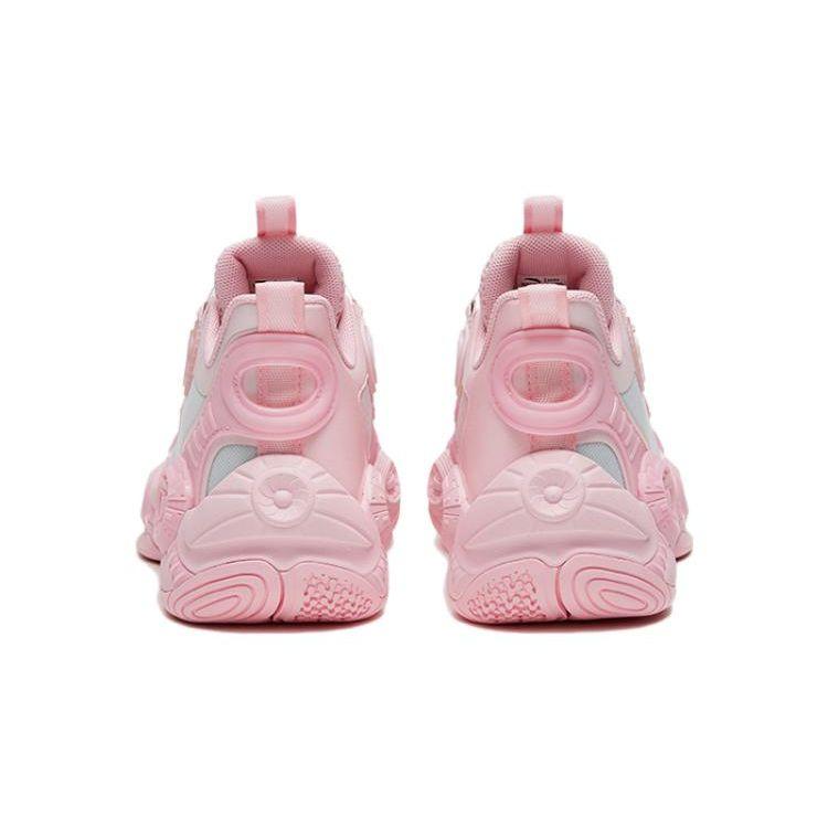 Anta Irregular 2 Sports Fashion Comfortable Non-Slip Wear-Resistant Mid-Top Kids Basketball Shoes Kids Basketball Shoes Pink Blue 322321102H-8
