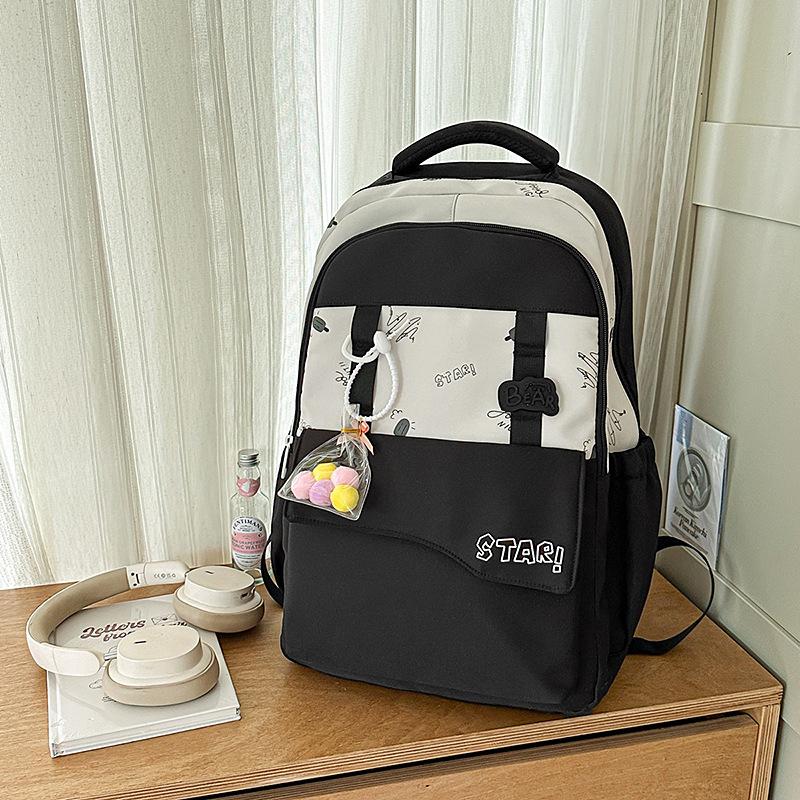 College style schoolbag for high school girls simple light travel backpack junior high school student large capacity casual student backpack