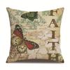 Linen Pillowcase Home Cute Butterfly Sofa Pillowcase Office Nap Pillow