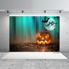 Halloween Pumpkin Lamp Bat Moonlight Photographic Backgrounds Vinyl Backdrops Photo Studio for All Saints' Day Photobooth