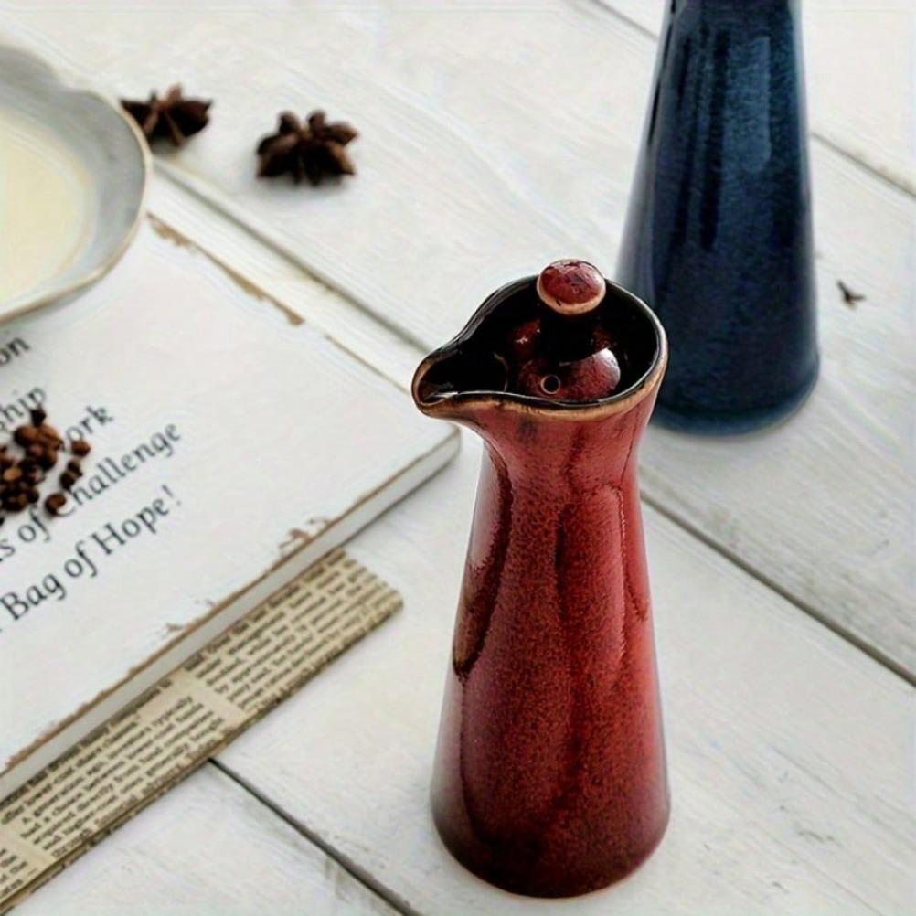 Japon Tarzı Seramik Yağdanlık Ev Tipi Soya Sosu Sirke Yağ Şişesi Zeytinyağı Baharat Saklama Kabı Mutfak Aksesuarları