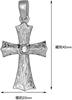 Leilani Hawaiian Jewelry Cross Scroll Engraving Pendant Necklace for Men, 925 Sterling Silver (Chain Not Included)