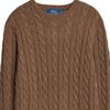 Polo Ralph Lauren Logo Embroidered Slim Fit Long Sleeve Knit Sweater Men sweater Coffee-Brown 710775885-520