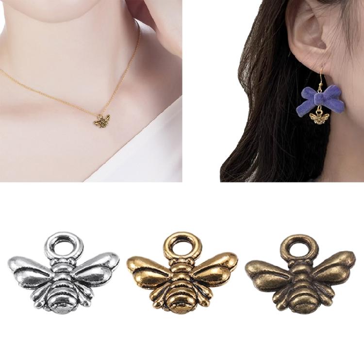 Pack of 40 Handmade Craft Pendants Bees Shaped Jewelry Making Supplies Ornament