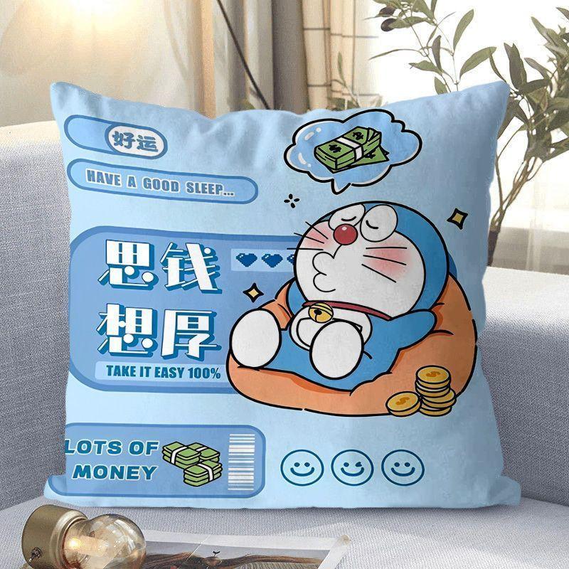 Doraemon Cartoon Doraemon Blau Dicklich Klingelkatze Kissenbezug Sofakissen Sitz Lendenkissen