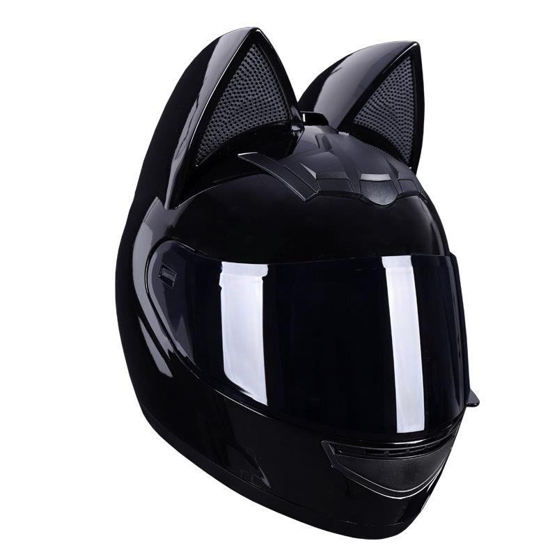 KEMIMOTO Full Face Motorcycle Helmet Cat Ear For Women Motocross Motorbike Men's Moto Helmet Breathable DOT Girlfriend Gift