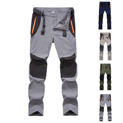 Men's Quick-Drying Pants Outdoor Hiking Pants Stretch Thin Quick-Drying Long Pants Color Matching Climbing Pants