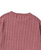 BEYOND CLOSET [Collection Line] Vintage Damaged Point Cable Knit Dull Pink