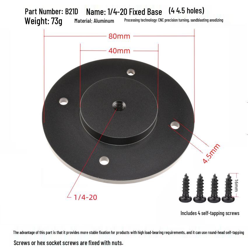 Wall-Mounted Outdoor Tripod Connector Adapter Base