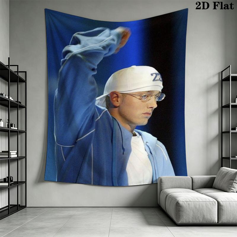 Eminem Wall Tapestry Aesthetic Wall Hanging Printed Fabric Blanket Decorative Tapestries for Bedroom Living Room Home Decor