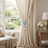 2PCS Adjustable Butterfly Curtain Tiebacks Curtain Holder Decorative Pearl Curtain Buckle Artificial Pearl Curtains Tie Rope