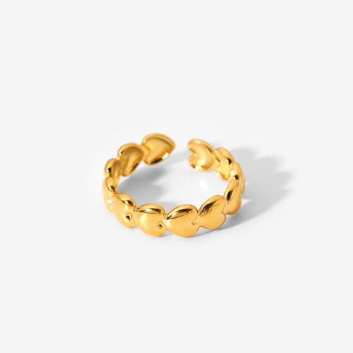 Wholesale Twisted Link Chain Open Rings Stainless Steel Jewelry  Gold Plated Adjustable Finger Rings For Women Party Gift