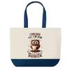 Tote Bag - PLANETEE - Sac Shopping Fond Bleu Urologue Chouette Grain - Bleu - Coton - 40x45 Cm