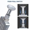 Heavy Duty Push-Pull On/Off Switch 75 AMP 6-28V DC 2 Position SPST Silver Zink Alloy For Truck Tractor Agricultural Vehicle