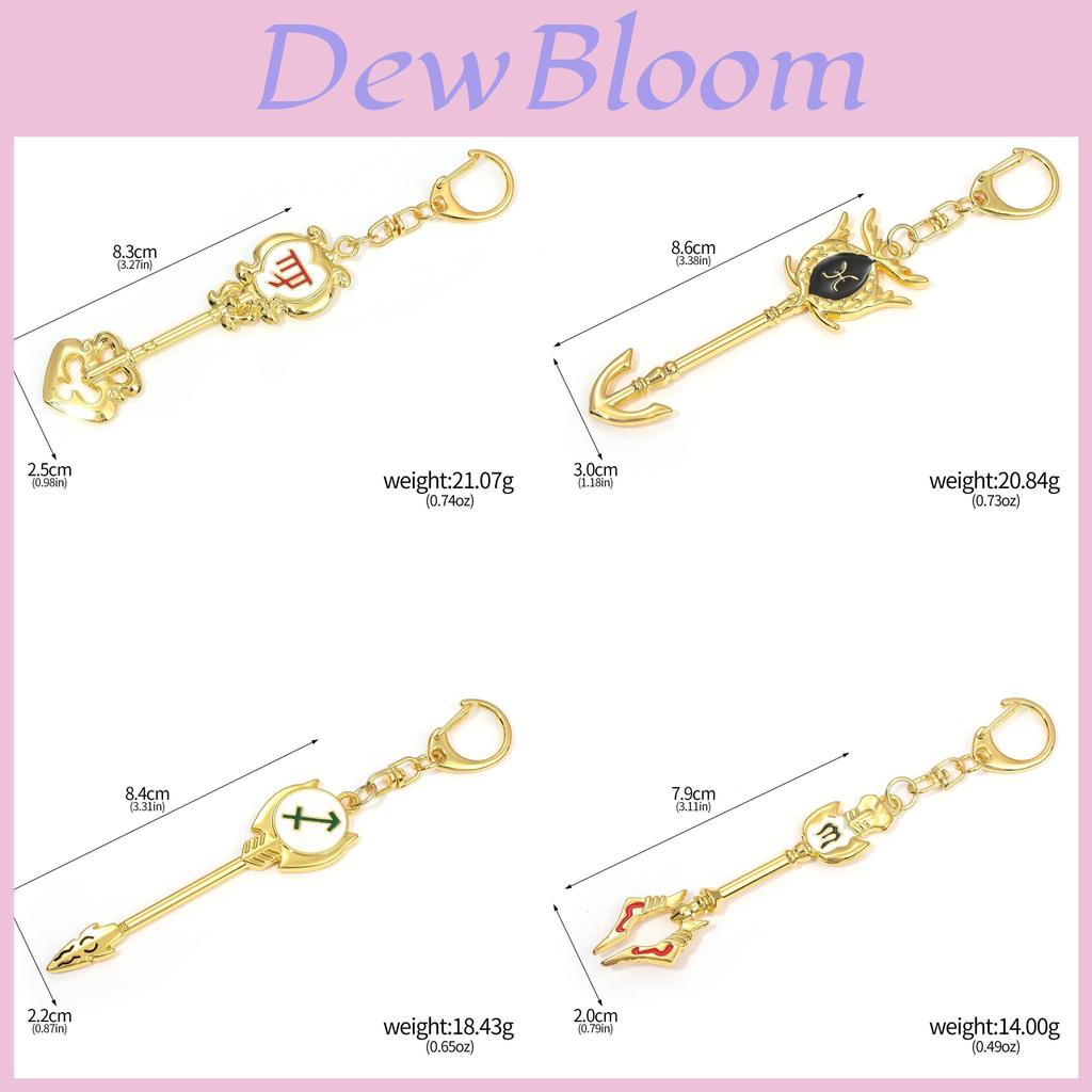 Fairy Tail Zodiac Sign Keychain Zinc Alloy Gift For Anime Fans