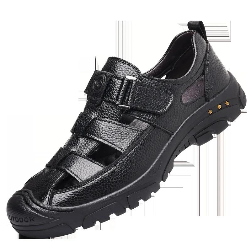 Man's Sandals Breathable Comfort Summer Slippers Beach Muller Outdoor Anti Slip Shoes Youth Casual Fashion Hollow Shoes