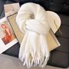 Damen Grobstrick Mohair Schal - Einfarbig, 2024 Herbst/Winter Stola & Halswärmer