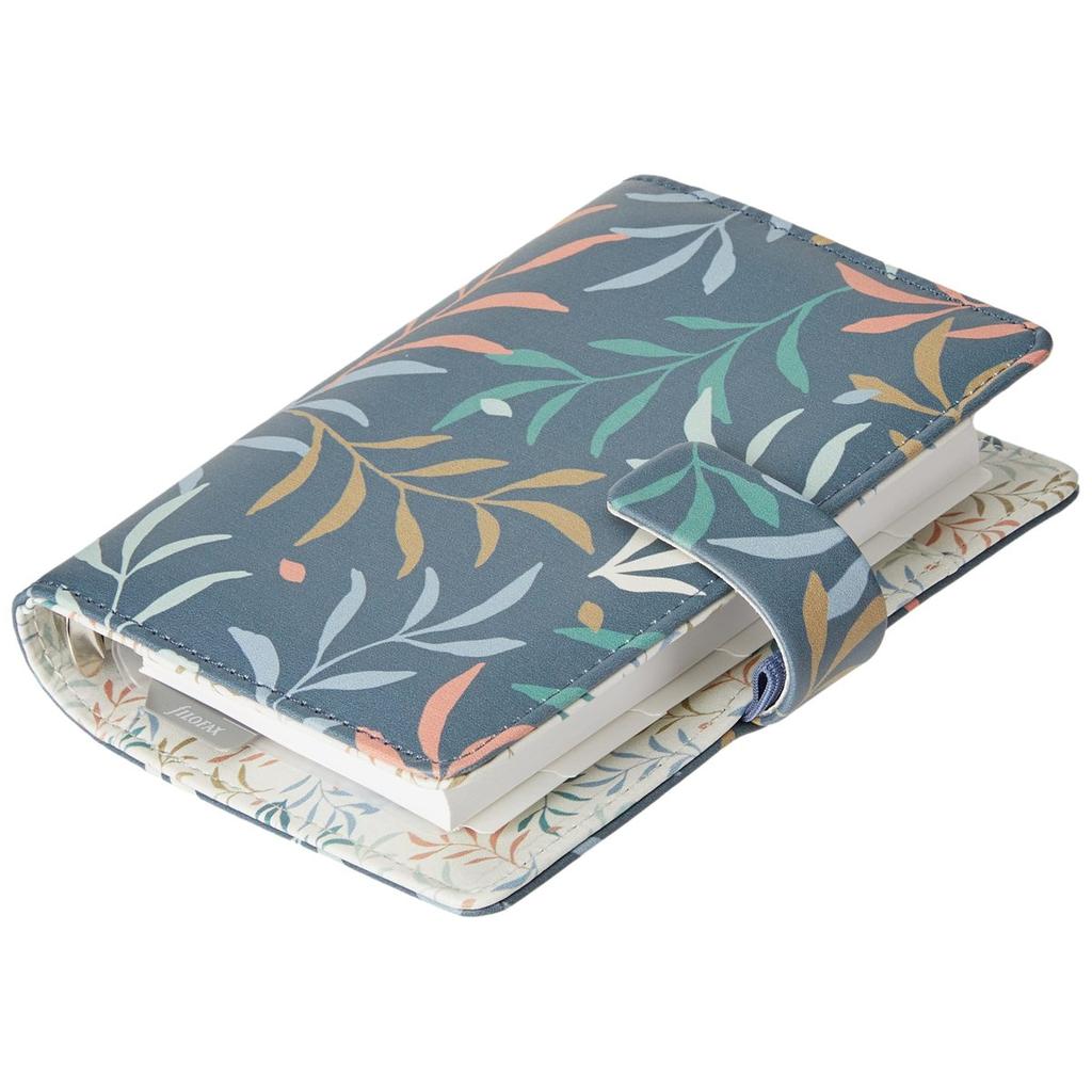 Filofax Botanical Small Organiser Blue Faux Leather 6-Ring Planner 022644