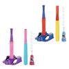 T-Ball Set for Kids Ball Launcher T Ball Stand Baseball Bat And 6 Baseballs Set Toddlers Outdoor Toys for Boys Girls