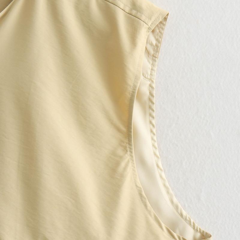 Y2K Summer Loose Casual Cardigan Women's Vest Fashion Lunch Break Solid Colour Zip Vest