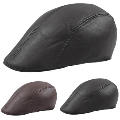 Baskenmütze Ledermütze Herbst/Winter Forward Cap Herren- und Damen-Thermokappen