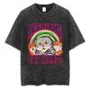 Lesbiche Mangiano Cosa Magliette Lavate Vintage Unisex Casual Cotone Retro Manica Corta Magliette Uomo Donna Carino Divertente Gatto Meme Maglietta