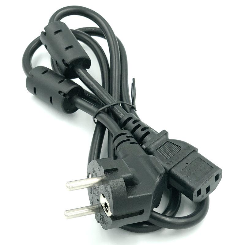 White European 3-Pin Desk Lamp Power Cord with VDE Standard AC Cable and CE 303 Control Switch.