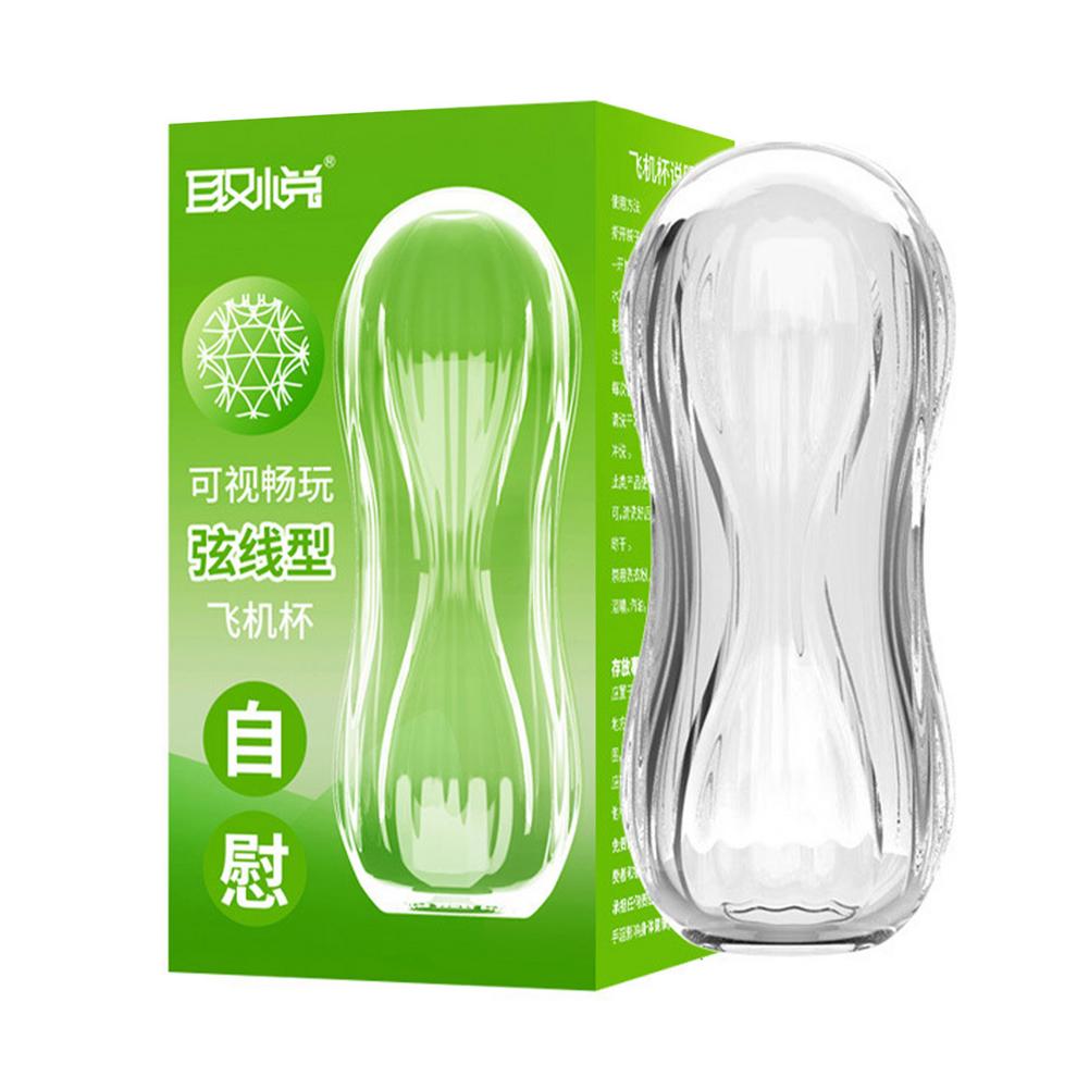 Transparent Male Masturbator Sex Toys Portable Stroker Toy for Blowjob Fake Pussy Sex Toy Penis Masterbator Cup for Men