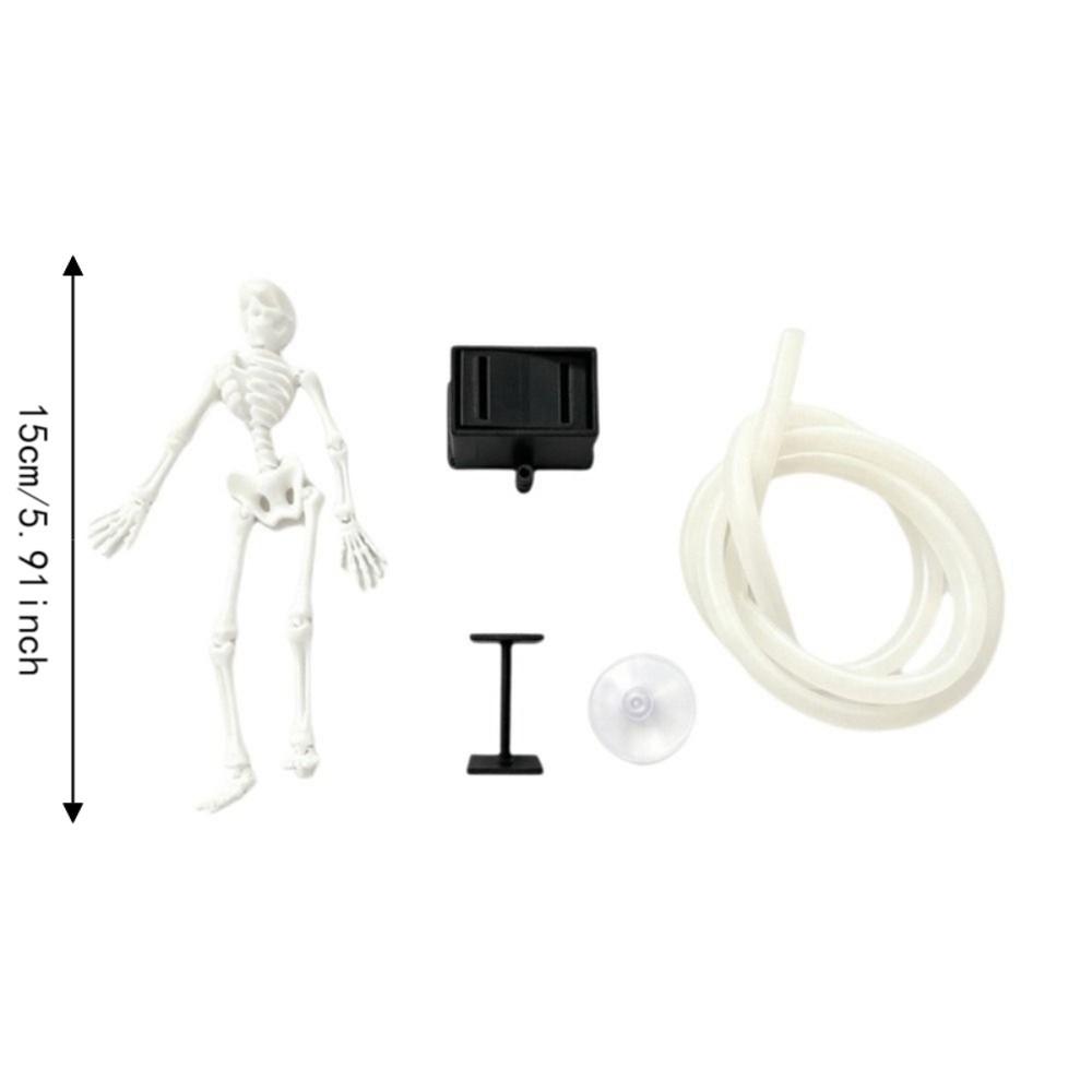 3D Printed Dancing Skeleton Aquarium Bubbler Plastic Fish Tank Bubbler Halloween Decor