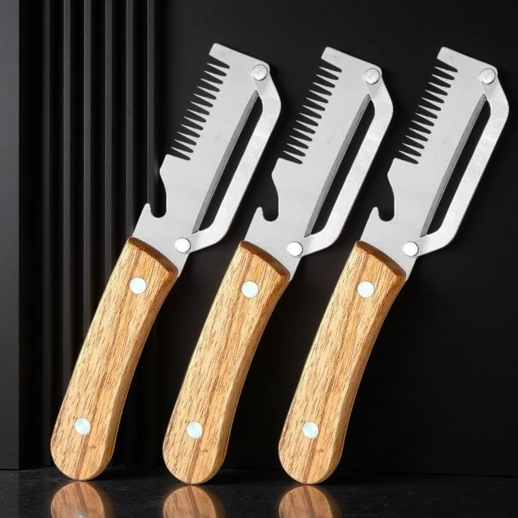 2PC Set Kitchen Peeler Stainless Steel Vegetable Peeler Wooden Handle For Peeling And Slicing Fruits And Vegetables Kitchen Tool7